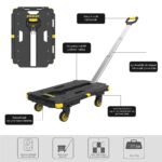 STANLEY PC532B 137kg 62x45cm Dört Tekerli Çekme Kollu Yük ve Paket Taşıma Arabası + FT505 Çok Amaçlı Taşıma Sepeti - Görsel 5