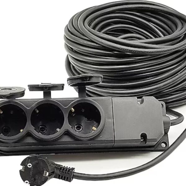 Topart 01558 20 Metre Grup Prizli Uzatma 3X2,5 Kablo