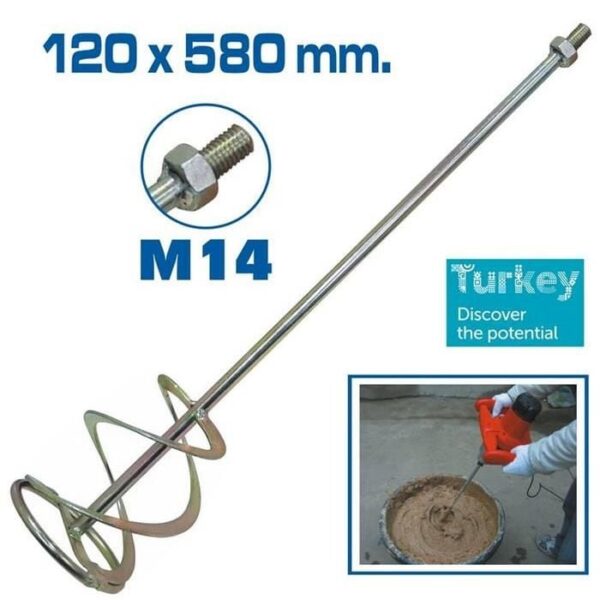 Topshop TH14343 Boya Alçı ve Harç Karıştırıcı Uç 120x580 mm