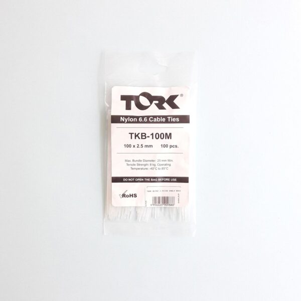 Tork Beyaz Kablo Bağı 2,5X100