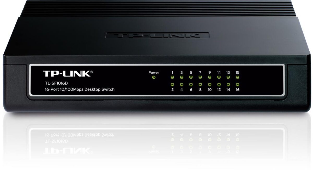 TP-LINK TL-SF1016D 16 PORT 10/100 PLASTİK KASA SWITCH - Görsel 1