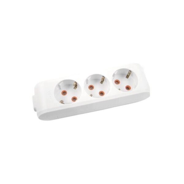Viko Multi-Led Üçlü Priz Topraklı Çocuk Korumalı Klemensli-Beyaz