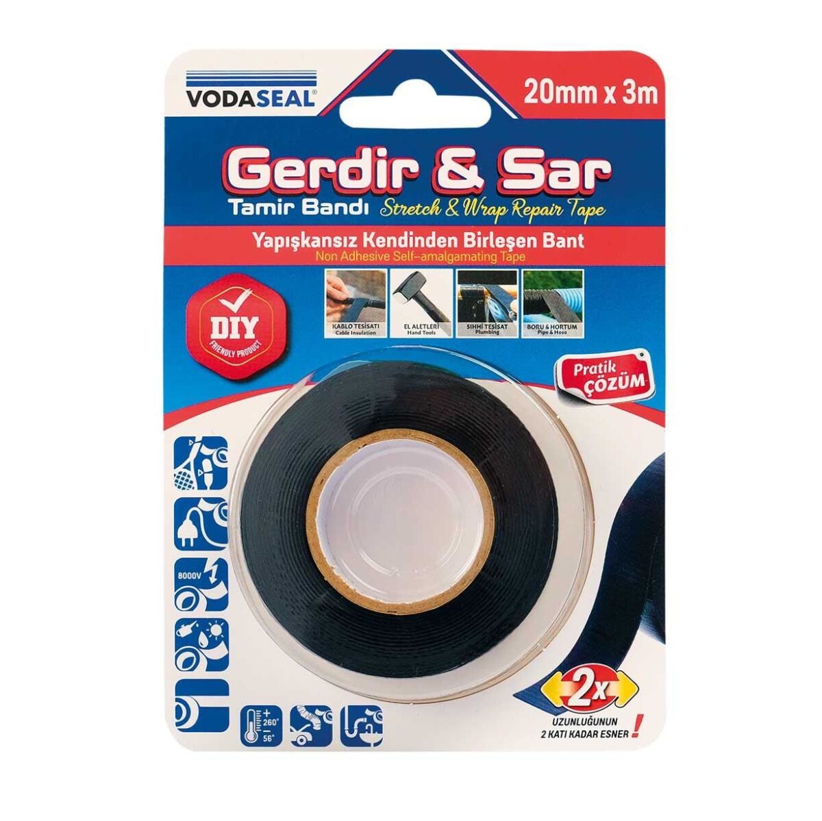 Vodaseal Gerdir Sar Tamir Bandı 20 mm 3 Metre - Görsel 2