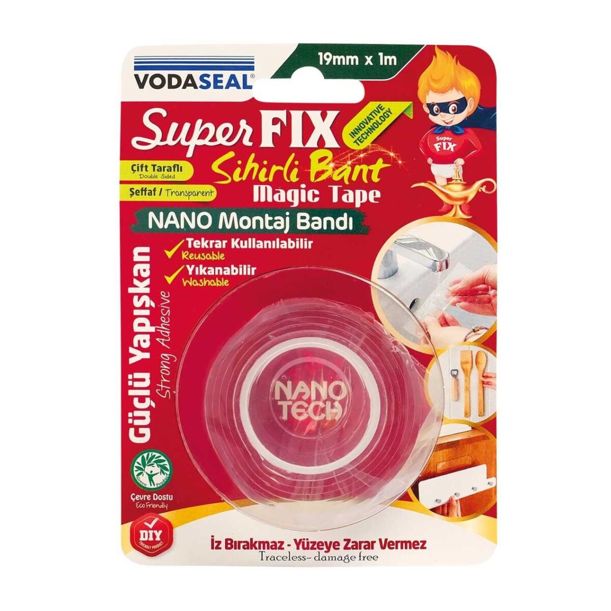 Vodaseal Süper Fix Sihirli Bant 19 mm 1 Metre - Görsel 1