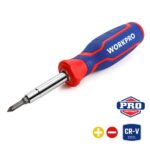 WORKPRO WP221046 6-IN-1 Profesyonel Çok Fonksiyonlu Değişken Uçlu Tornavida Seti - Görsel 2