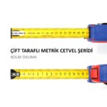 WORKPRO WP261041 5Mx25mm Naylon Kaplama Sarı Çift Taraflı Manyetik Çelik Şerit Metre - Görsel 4