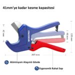 WORKPRO WP301006 42mm Profesyonel PPRC Plastik Boru Kesme Makası - Görsel 3