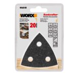 WORX WA2115 20 Parça Çok Amaçlı Zımpara Makinası Cırtlı Universal Yedek Delikli Zımpara Kâğıdı Seti - Görsel 2