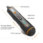WORX WX240 4Volt/1.5Ah. Li-ion Akıllı Şarjlı Tornavida + 26 adet Bits Uç - Görsel 3