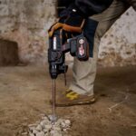 WORX WX381 20Volt 4.0Ah. 2J Li-ion Tek Akülü Profesyonel SDS-Plus Pnömatik Kırıcı/Delici + 3 Parça Delme Ucu - Görsel 5